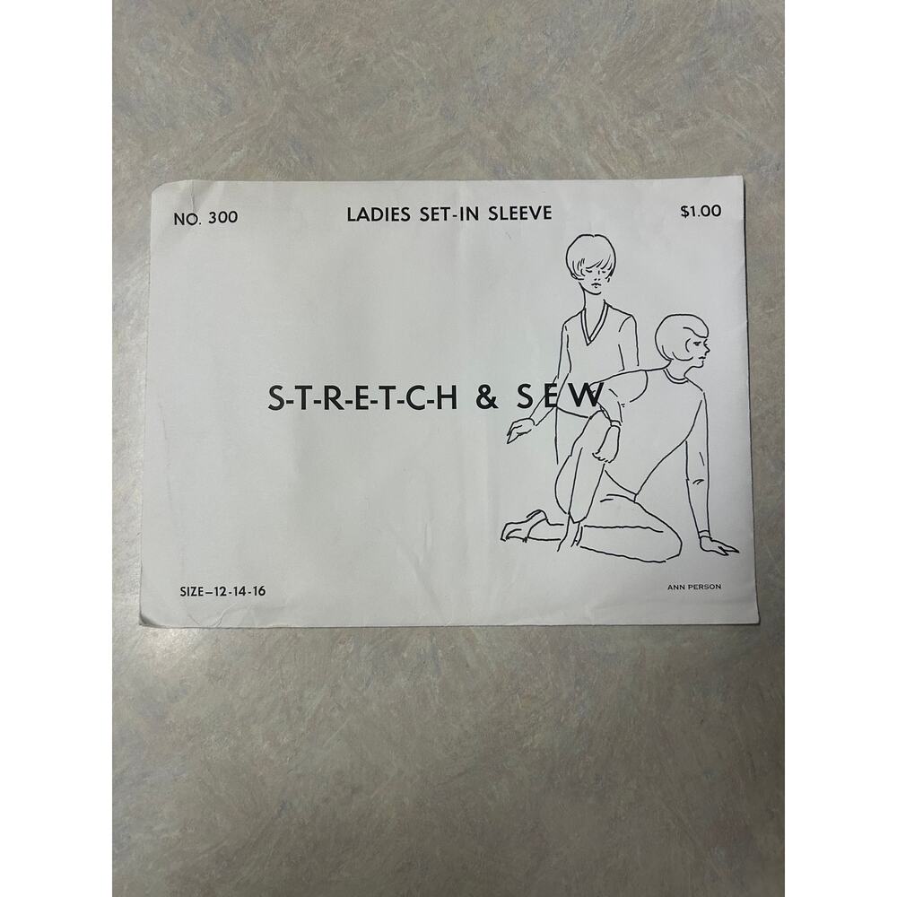 Vintage 1960's Stretch and Sew Pattern #300 Ladies Set in Sleeve Top‎